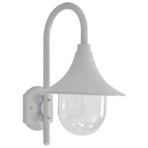 vidaXL Z&aacute;hradn&aacute; n&aacute;stenn&aacute; lampa E27 42 cm hlin&iacute;kov&aacute; biela
