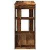 vidaXL Barový stôl s policami staré drevo 102x50x103,5cm kompoz. drevo