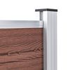 vidaXL Záhradný plot, WPC 699x106 cm, hnedý