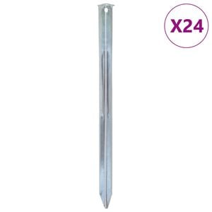 vidaXL Stanov&eacute; kol&iacute;ky 24 ks 30 cm &Oslash;20 mm pozinkovan&aacute; oceľ