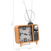 321479 vidaXL Table Clock Orange and Black 25x11x48 cm Iron and MDF