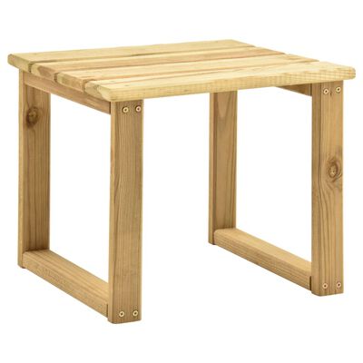 vidaXL Záhradné ležadlo so stolom a podložkou, impregnovaná borovica