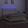 vidaXL Posteľ boxsping s matracom a LED kr&eacute;mov&aacute; 180x200 cm l&aacute;tka