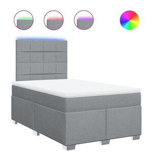 vidaXL Boxspring posteľ s matracom bledosiv&aacute; 120x190 cm l&aacute;tka