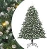 vidaXL Umel&yacute; vianočn&yacute; stromček Zelen&aacute; 210 cm PVC, plast a oceľ