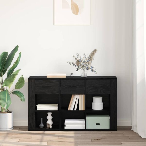 vidaXL Serv&iacute;rovacia skriňa so z&aacute;suvkou Čierny dub 100 x 30 x 59,5 cm