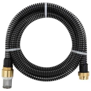 vidaXL Ods&aacute;vacia hadica s mosadzn&yacute;mi spojkami, čierna 1,1" 3 m, PVC