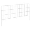 vidaXL Z&aacute;hradn&yacute; plot s kol&iacute;kmi 12 ks 75 x 30 cm Pozinkovan&aacute; oceľ
