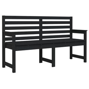 vidaXL Z&aacute;hradn&aacute; lavica čierna 159,5x48x91,5 cm mas&iacute;vna borovica