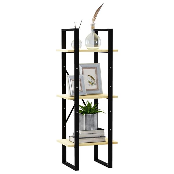 vidaXL Knižnica s 3 policami 40x30x105 cm, borovicový masív