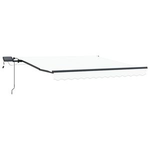 vidaXL Sklopn&aacute; mark&iacute;za Biela 350 x 250 cm Tkanina a hlin&iacute;k