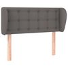 vidaXL Čelo postele so z&aacute;hybmi siv&eacute; 83x23x78/88 cm umel&aacute; koža