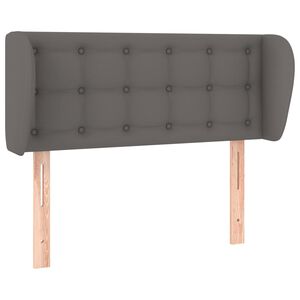 vidaXL Čelo postele so z&aacute;hybmi siv&eacute; 83x23x78/88 cm umel&aacute; koža