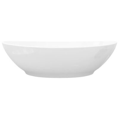 vidaXL Luxusné keramické umývadlo, oválne, biele 40x33 cm