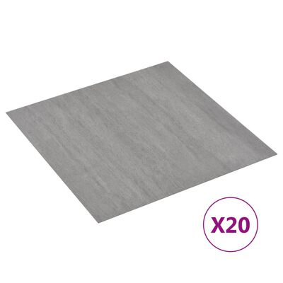 vidaXL Samolepiace podlahové dosky 20 ks PVC 1,86 m² sivé škvrny