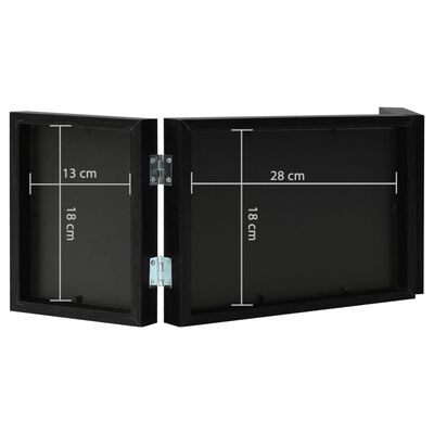 vidaXL Trojitý fotorámik kolážový čierny 28x18 cm+2x(13x18 cm)