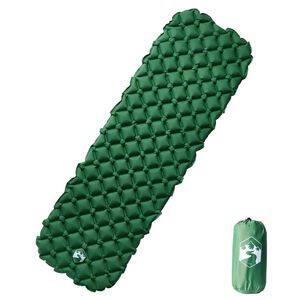 vidaXL Nafukovac&iacute; kempingov&yacute; matrac 1 osoba zelen&yacute; 190x58x6 cm