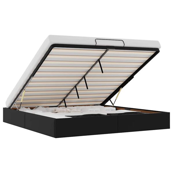 vidaXL Osmanský rám postele bez matraca čierna 160x200 cm umelá koža