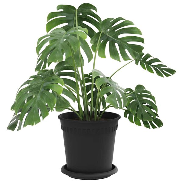 vidaXL Kvetin&aacute;če 24 pcs Čierna &Oslash; 17 x 14 cm Plast