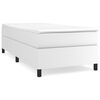 vidaXL Boxspring posteľ s matracom biela 90x200 cm umel&aacute; koža