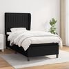 vidaXL Posteľn&yacute; r&aacute;m boxspring s matracom čierny 90x190 cm l&aacute;tka