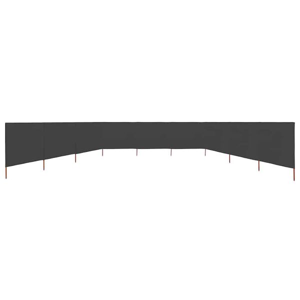 vidaXL 9-panelov&aacute; z&aacute;brana proti vetru l&aacute;tkov&aacute; 1200x160 cm antracitov&aacute;