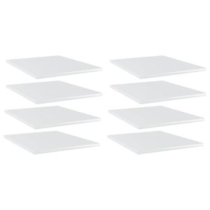 vidaXL Pr&iacute;davn&eacute; police 8ks, leskl&eacute; biele 40x50x1,5cm, kompozitn&eacute; drevo