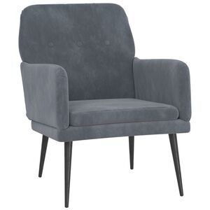 vidaXL Kreslo tmavosiv&eacute; 62x79x79 cm zamat
