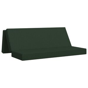 vidaXL Skladacia pohovka na span&iacute; 180 x 67 x 45 cm Tmavozelen&aacute;