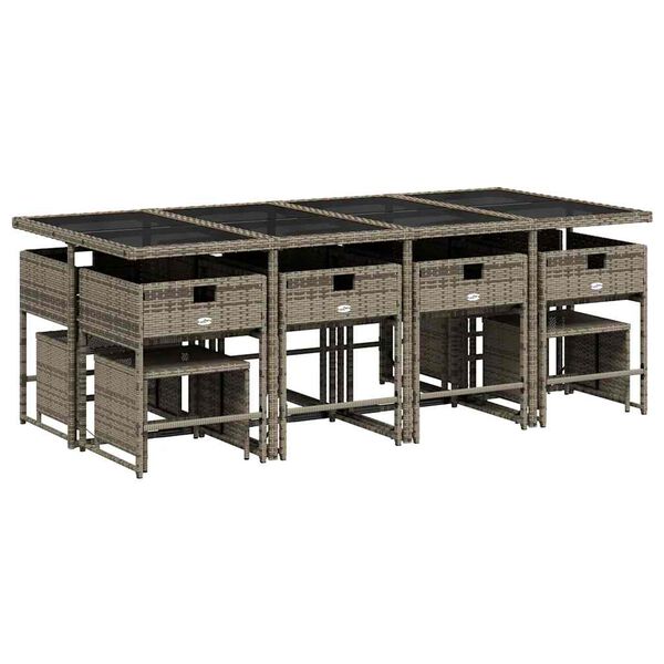 vidaXL 13-dielna z&aacute;hrad. jed&aacute;lensk&aacute; s&uacute;prava s vank&uacute;&scaron;mi siv&aacute; polyratan