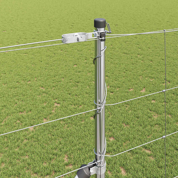 vidaXL Stĺp na plot. Zinkovaný 50 x 1,5 m Oceľ