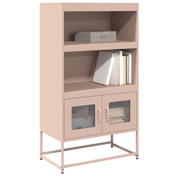 vidaXL Highboard Pink 68x39x123 cm Oceľ