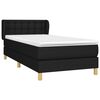 vidaXL Posteľn&yacute; r&aacute;m boxspring s matracom čierny 90x190 cm l&aacute;tka