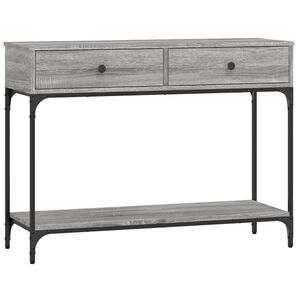 vidaXL Konzolov&yacute; stol&iacute;k siv&yacute; sonoma 100x34,5x75 cm kompozitn&eacute; drevo