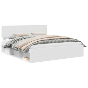 vidaXL R&aacute;m postele Biela 180 x 200 cm Mas&iacute;vne borovicov&eacute; drevo