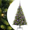 vidaXL Umel&yacute; vianočn&yacute; stromček s kĺbmi 150 LED Zelen&aacute; 120 cm PVC a PE