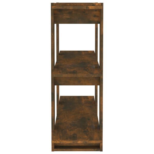 vidaXL Knižnica/deliaca stena tmavý dub 100x30x87 cm