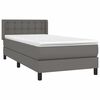 vidaXL Boxspring posteľ s matracom sivá 100x200 cm umelá koža