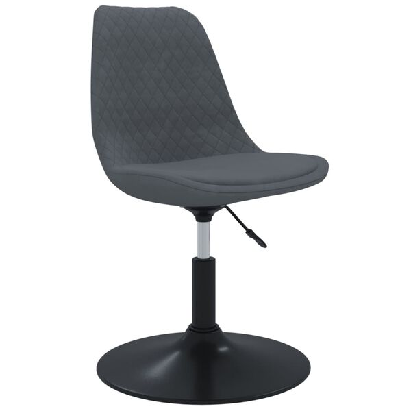 vidaXL Otočn&eacute; jed&aacute;lensk&eacute; stoličky 6 ks tmavo&scaron;ed&eacute; zamat