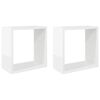 vidaXL N&aacute;stenn&eacute; police 2 ks leskl&eacute; biele 30x15x30 cm