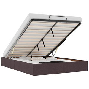 vidaXL Osmansk&yacute; r&aacute;m postele bez matraca tmavohned&aacute; 140x190 cm l&aacute;tka