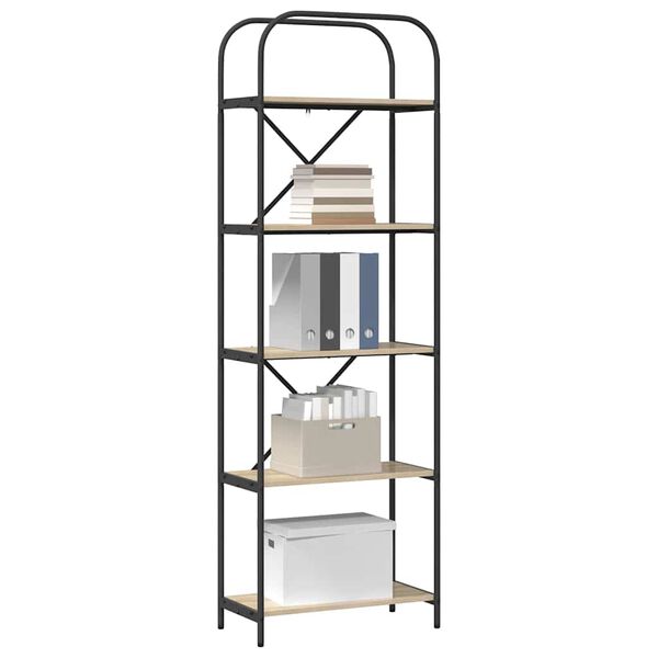 vidaXL Reg&aacute;l na knihy Sonoma dub 60 x 30 x 183 cm Kompozitn&eacute; drevo