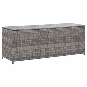 vidaXL Z&aacute;hradn&yacute; &uacute;ložn&yacute; box, siv&yacute; 150x50x60 cm, polyratan