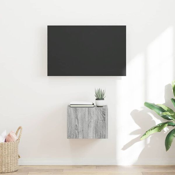 vidaXL TV n&aacute;stenn&aacute; skriňa N&aacute;stenn&yacute; Siv&yacute; Sonoma 60 x 31 x 29,5 cm