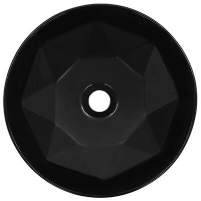 vidaXL Umývadlo 36x14 cm keramické čierne