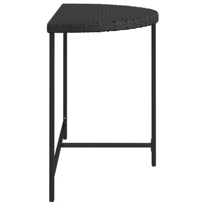 vidaXL Záhradný stôl čierny 100x50x75 cm polyratan