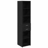 vidaXL Highboard Čierny dub 40 x 42,5 x 185 cm Kompozitn&eacute; drevo