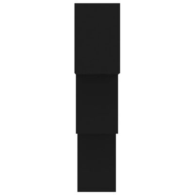 vidaXL Kockové nástenné police čierne 68x15x68 cm drevotrieska
