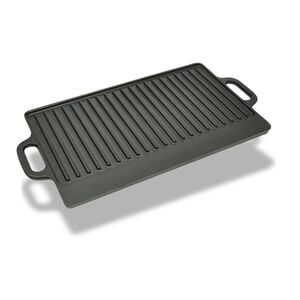 vidaXL Grilovacia platňa, liatina, obojstrann&aacute; 50x23 cm