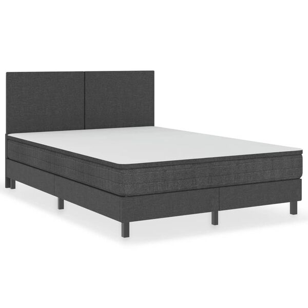 vidaXL Rám na boxspring posteľ, sivý, látka 160x200 cm